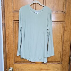 Planet Gold Light Green Long Sleeve Tee